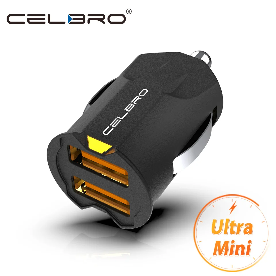 Автомобильное зарядное устройство Mini с двумя USB портами а автомобильное для