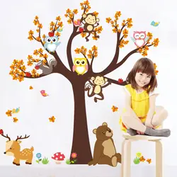 Наклейки для детской комнаты Веселые бренда Водонепроницаемый детские наклейки на стену для девочек Cool декоративные наклейки с животными