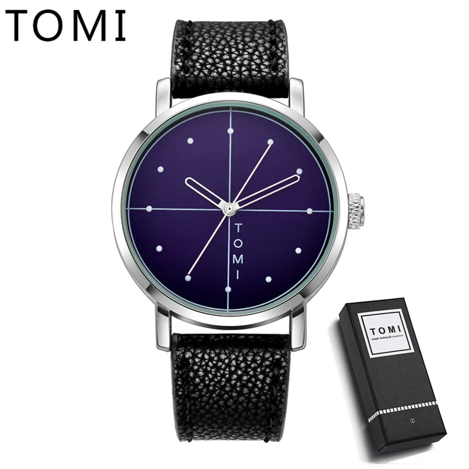 

Tomi Men Watches Brand Luxury Business Leather Strap Watch Sport Wristwatch Serpentine Waterproof Quartz Relogio Watch