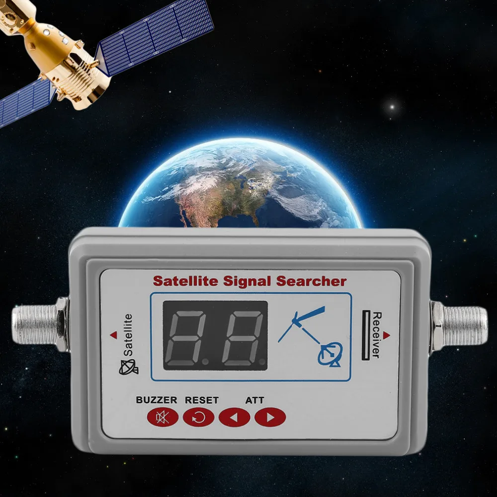 GSF-9507 портативный размер светодиодный экран дисплей спутниковый искатель универсальное устройство поиска ТВ-сигнала сканер спутникового