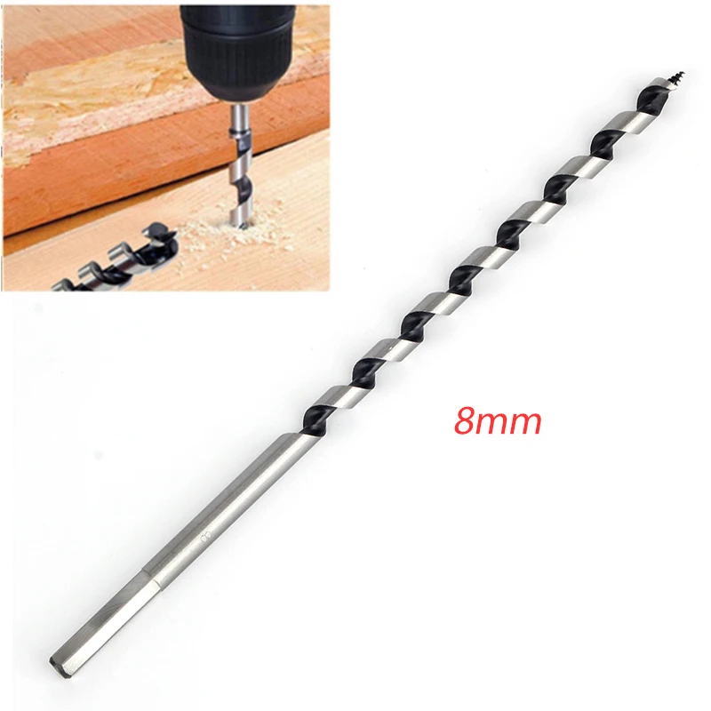

Wood Drilling Bits 230mm Length Branch Auger Drill Bit Set 8mm Size High Carbon Steel Woodworking Tool