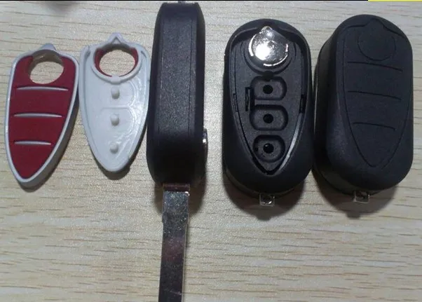1PCS/ 5PCS 3 Buttons Folding Flip Remote Key Shell for Alfa Romeo Mito Giulietta 159 GTA Car Key Blanks Case