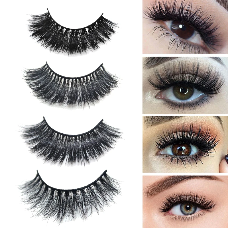 

Mangodot Eyelashes 3D Mink Lashes natural handmade volume soft lashes long eyelash extension real mink eyelash for makeup HI15