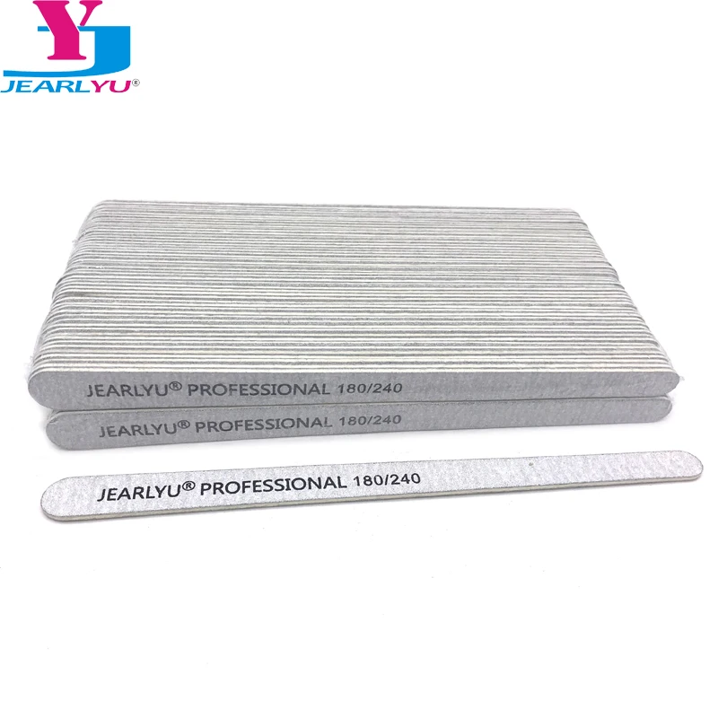

100 x Grey Wood Nail File Buffer Polishing Block Sanding Files Professional Wooden Sandpaper 180/240 Nagelvijl Nail Art Tool New
