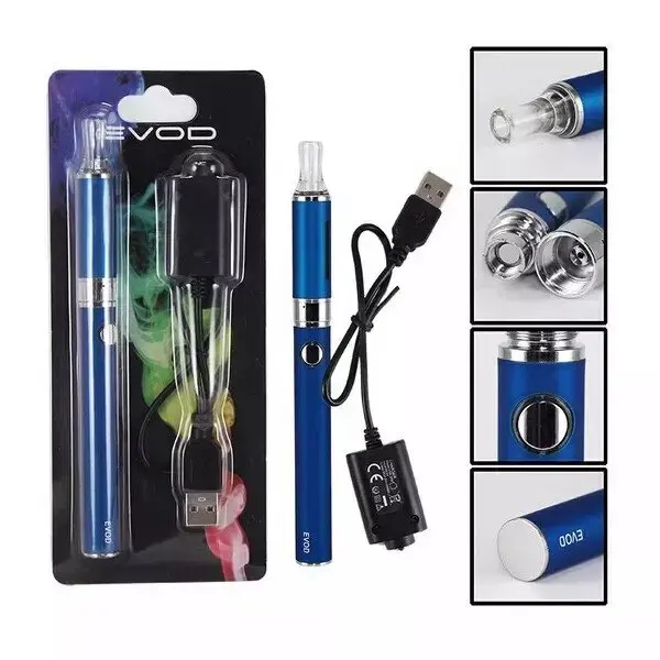 

High Quality Evod Vape Starter Kit with MT3 Coil Atomizer 650/900/1100mAh eVod Battery Electronic Cigarette Vaporizer Blister