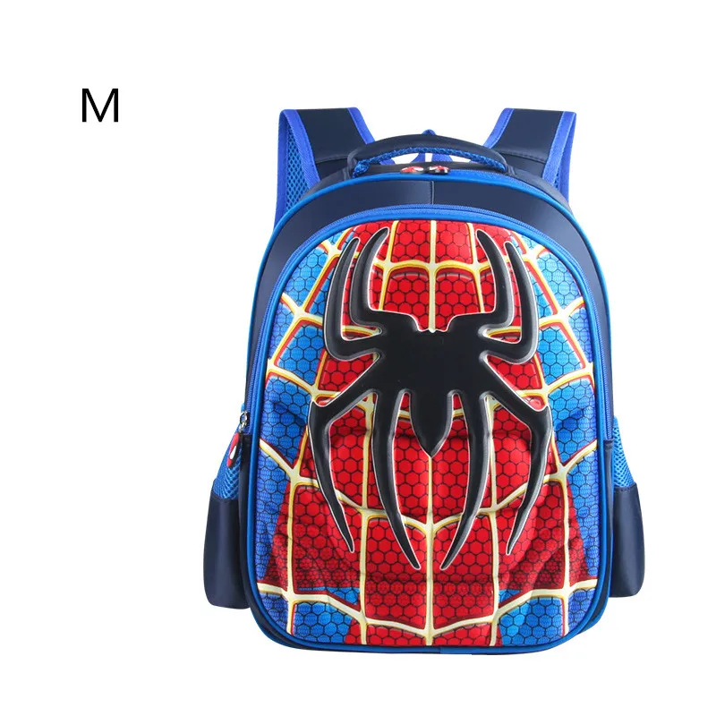 Рюкзак супермена с героями мультфильмов, американский капитан, Человек-паук, школьный рюкзак первоклассника для мальчиков и девочек, школьный рюкзак - Цвет: 008--blue--M