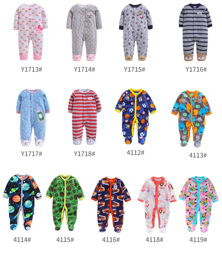 Комбинезоны для маленьких мальчиков 0-12 месяцев; детские комбинезоны в полоску с оленем; флисовая одежда с длинными рукавами и круглым вырезом и рисунком жирафа для малышей