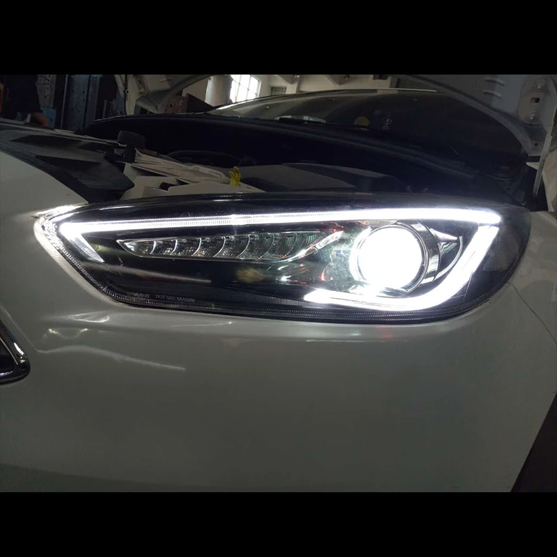 CNSUNNYLIGHT For Ford Focus 2015 2016 2017 Car Headlight Assembly LED Demon Eyes DRL Turn Signal Xenon HID Projector Lens (9)
