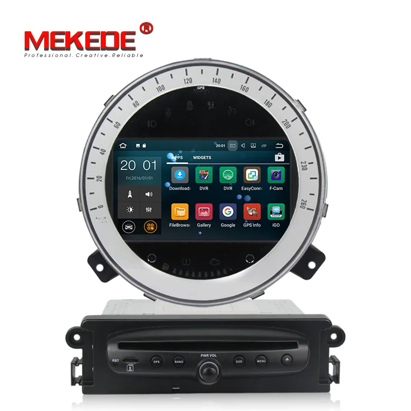 Best MEKEDE Android 8.1 Quad Core 2GB Car DVD GPS Navigation Player Car Stereo for BMW Mini Cooper 2006-2013 Radio Headunit WIFI 1