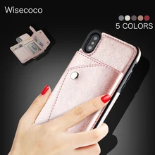 

Leather Wallet Case for iPhone xs max xr 8 8Plus funda Phone Cases Bag Cover Luxury Pouch for iPhone X 7 7 plus shell Coque