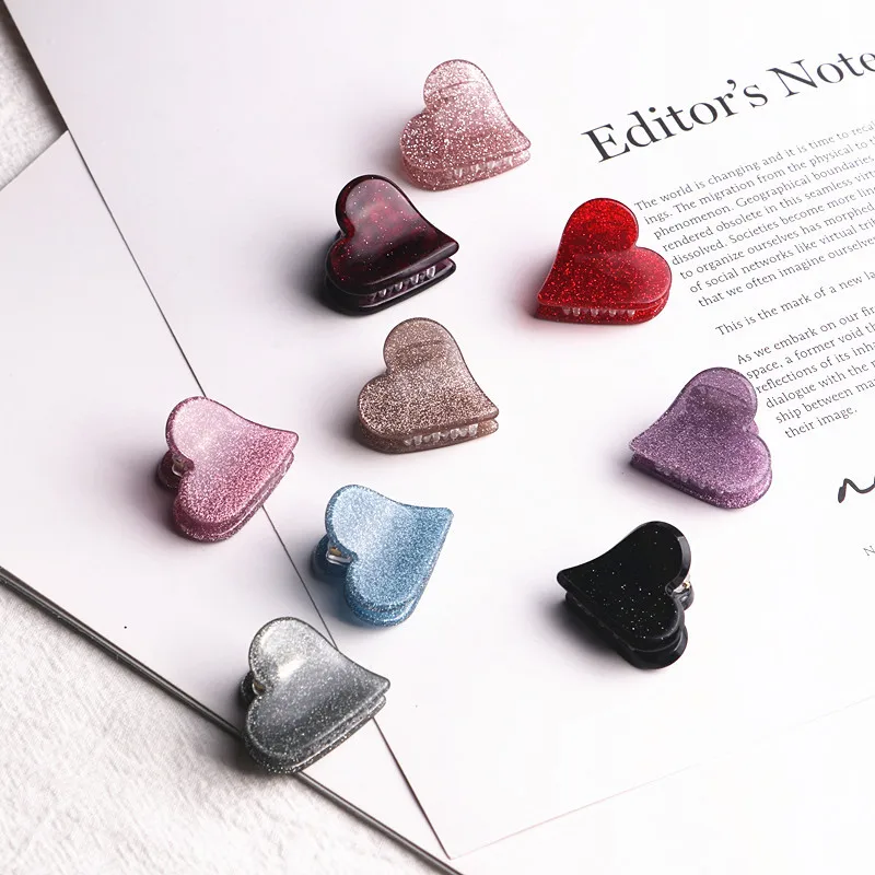 

Korea Handmade Acetate Cartoon Heart Kids Children Girls Hairpins Hair clips Hair Claws Head wear Accessories-GMKHRP010C5