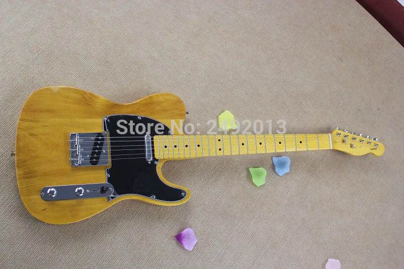 

free shipping Top Quality Lower Price TELE Natural color Guitars Telecaster Electric Guitar in stock @2
