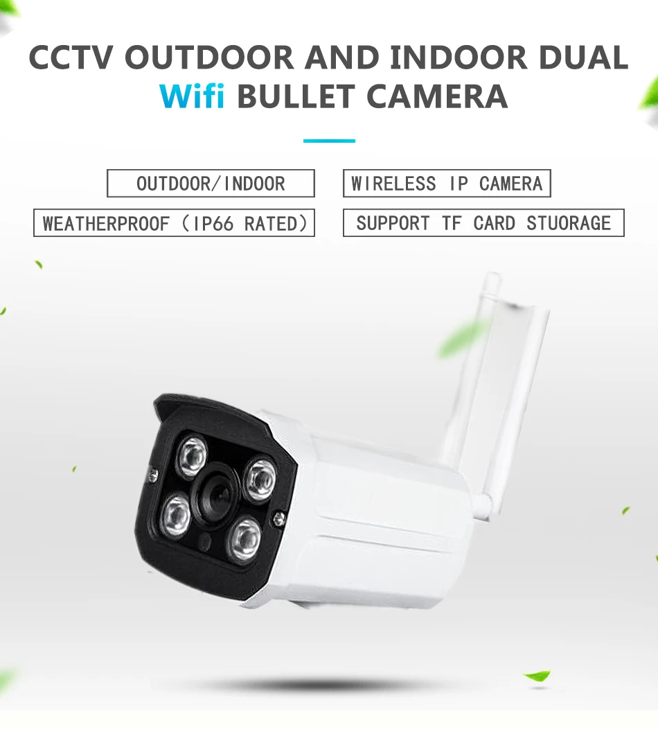 720P 1080P наружная IP камера наблюдения наружная Wifi CCTV Bullet аудио камера водонепроницаемая полностью металлическая камера ночного видения Yoosee APP