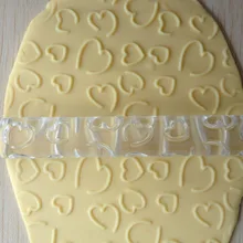 Красивый дизайн тиснение Скалки сахар ремесло инструменты помадка торт украшение в форме сердца A591