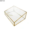 European Style Polygonal Vintage Copper Side Glass Jewelry Cosmetic Storage Box Jewelry Display and Storage 5