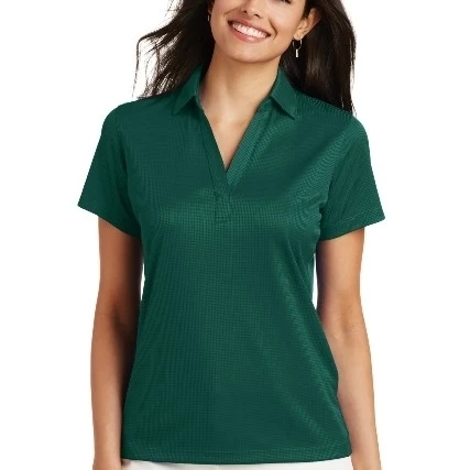 Port Authority L528 Ladies Performance Fine Jacquard Polo Green Glen - Small (1)