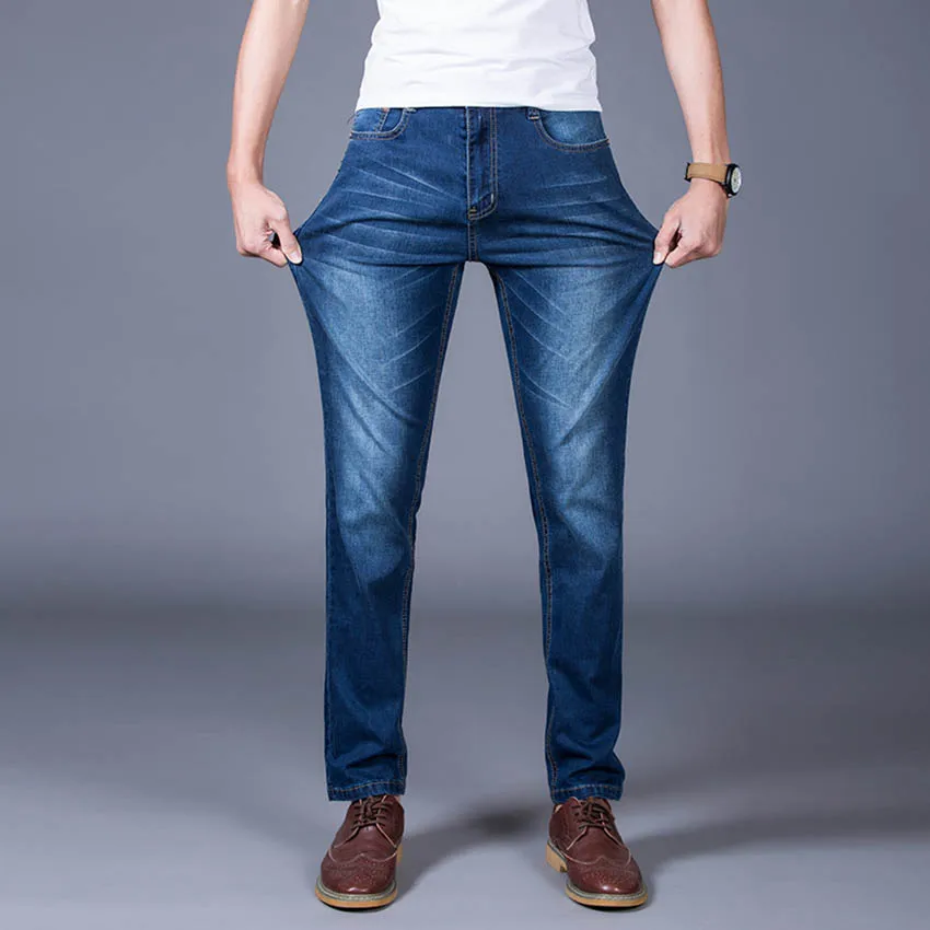 

Mens Elastic Jeans Male Casual Fashion Stylish Designer Pants Guy Autumn Winter Spring Trousers RAW0608