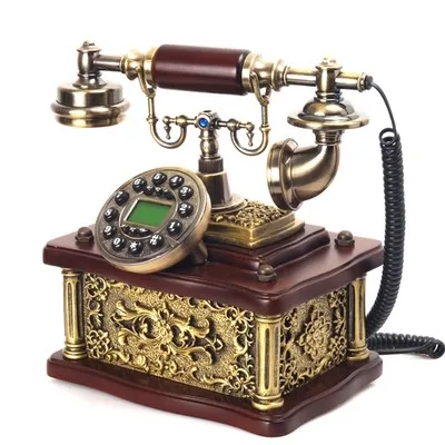 Retro telefon domů dekorace dárky vila místo hodně štěstí pryskyřice řemesla obchodní dárky Vintage telefon