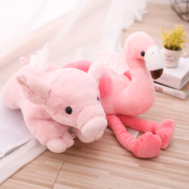 Cheap 1pcs INS Pink Flamingo Tissue Box Cover Creative Car Armrest Tissue Case Cute Plush Toys Decorative napkin holder For Home Decor