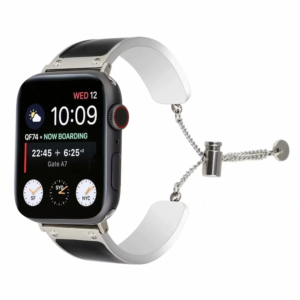 Ремешок для iwatch Band 38 мм полосы 42 мм 44 мм 40 мм Золотой браслет для Apple Watch Band 38 мм из нержавеющей стали серии 4 3 2 1