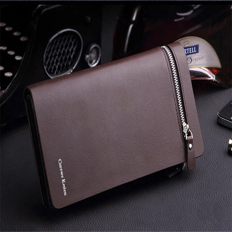 ZHDAOR  New Men Leather Card Cash Receipt Holder Organizer Bifold Wallet Purse purse cuzdan billetera carteira 40MA1140