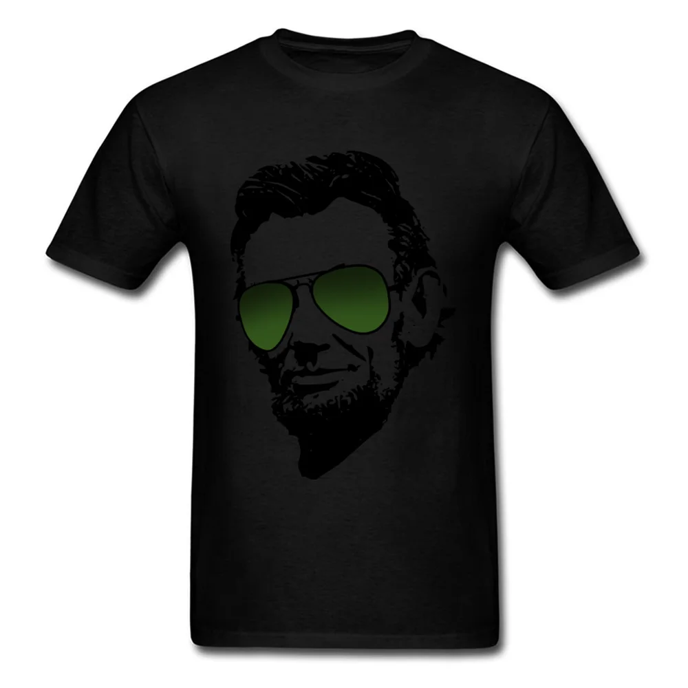 Normal Cool Abe Lincoln in aviators Men T-Shirt Fashionable Lovers Day Short Sleeve Crew Neck Cotton Tops & Tees Tee Shirt Cool Abe Lincoln in aviators black