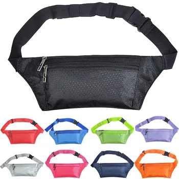 

2019 Women Fanny Pack Male Men Waist Bag Men's Women‘s Simple Solid Waterproof Sport Fitness Waist Packs Mobile Phone Waist Pack