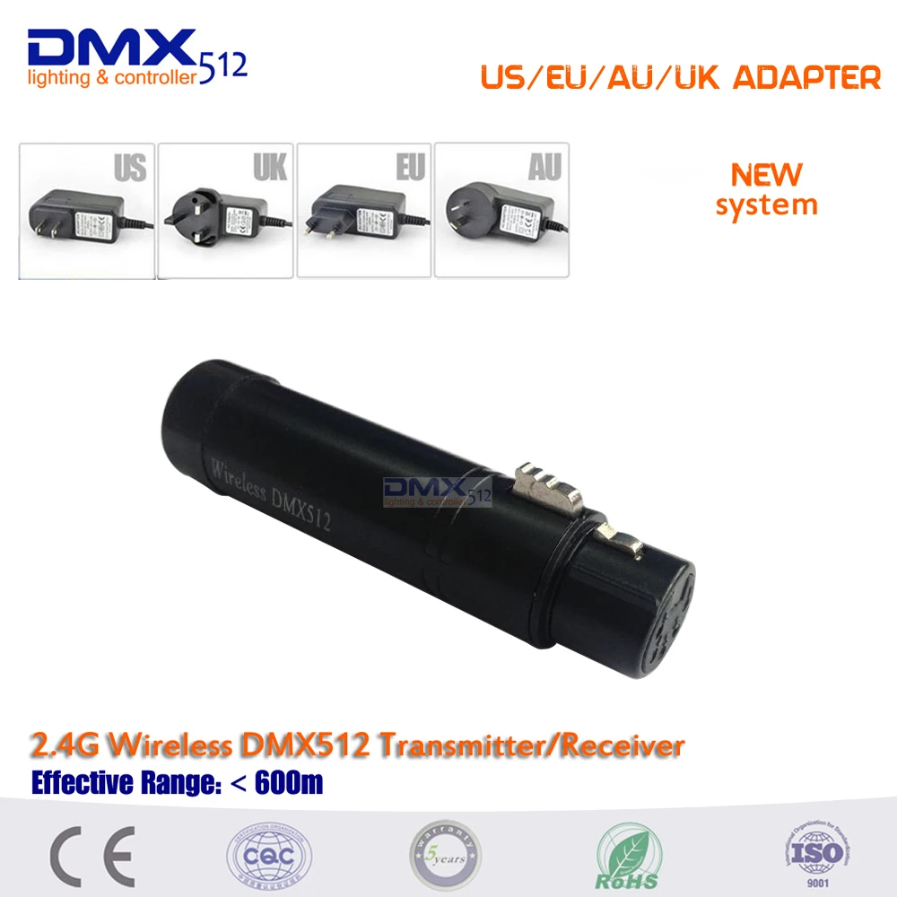 DHL Бесплатная доставка 13 шт./лот 2.4 г ISM 126ch беспроводной DMX512 5pin XLR передатчик и приемник адаптер Свет этапа