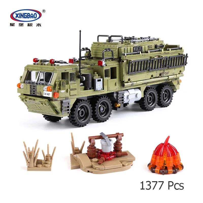 

XINGBAO 06014 Military Series The Scorpion Heavy Truck Set Genuine 1377PCS Building Blocks Bricks boys girls