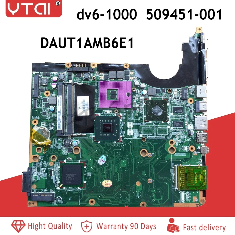 

509451-001 laptop motherboard for HP pavilion DV6 DV6Z-1000 motherboard DAUT1AMB6E1 100% Tested OK