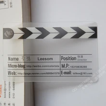 Матовая отделка прозрачные пластиковые визитки и визитки