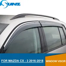 Window Visor for Mazda CX - 3 2016-2018 side window deflectors rain guards for Mazda CX - 3 2016-2018 SUNZ Window Visor for Mazda CX - 3 2016-2018 side window deflectors rain guards for Mazda CX - 3 2016-2018 SUNZ