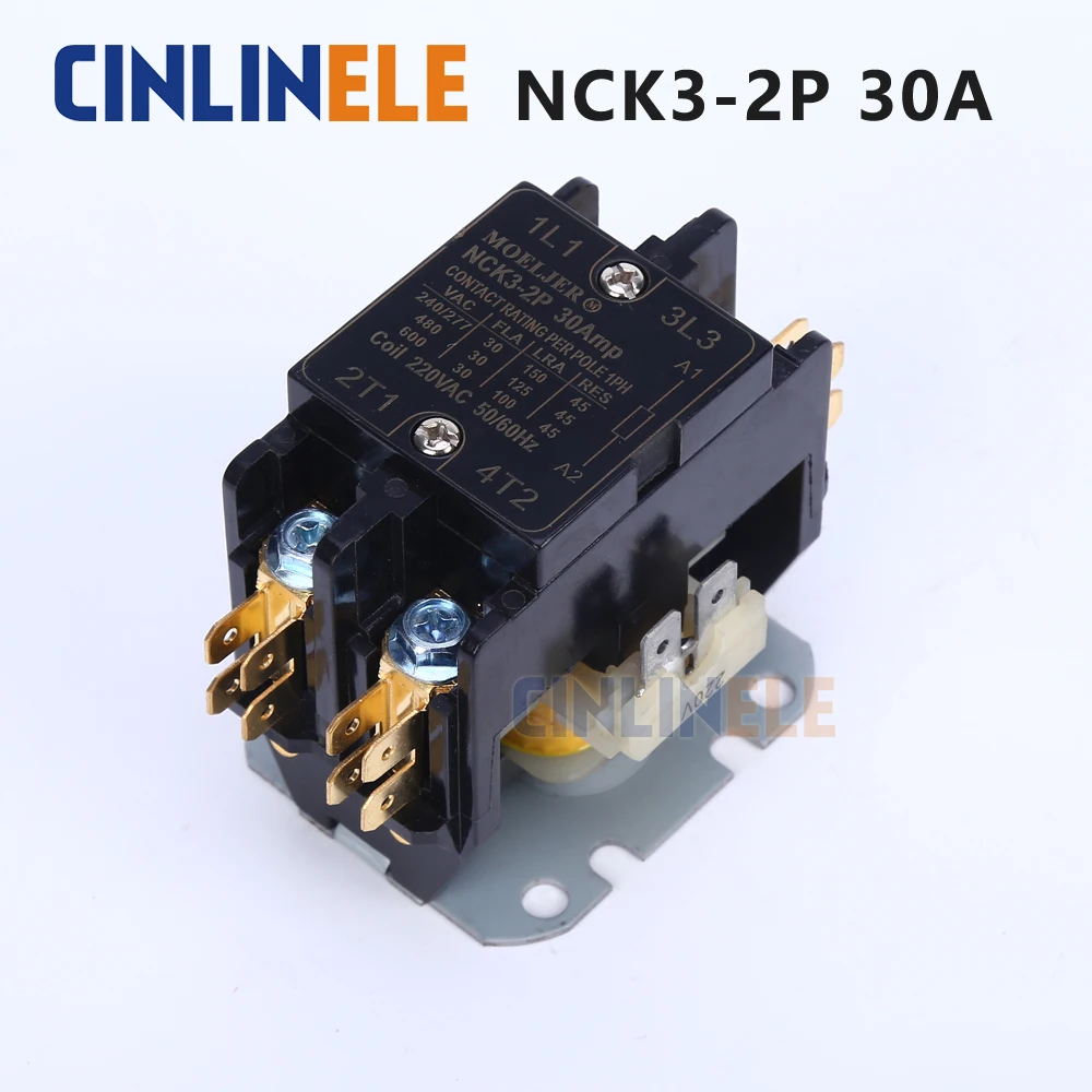 

Free Shipping AC Contactor of Air Conditioning Parts Tool 2P 5000W 30A Air Conditioning Protector 110V 220V-250V