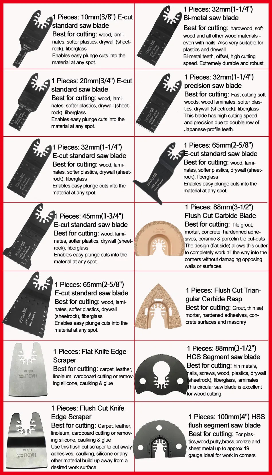 multi tool saw blade accessories 