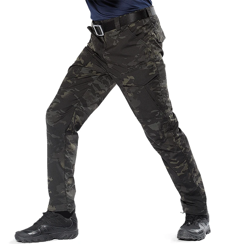 

Men Camouflage Pants Tactical Military Cargo Pants Army Combat Many Pockets Rip-Stop Cotton Stretch Flexible Cargo Trousers