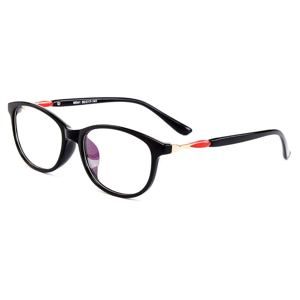 Gmei оптический тренд ультралегкий TR90 Овальный полный обод женские оптические очки оправы для женщин Близорукость Пресбиопия очки M041 - Цвет оправы: C1