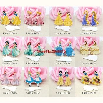 

Mixed Printed Cartoon princess planar resin crafts for DIY Crafts flatback resin decoration 50pcs RETTX23