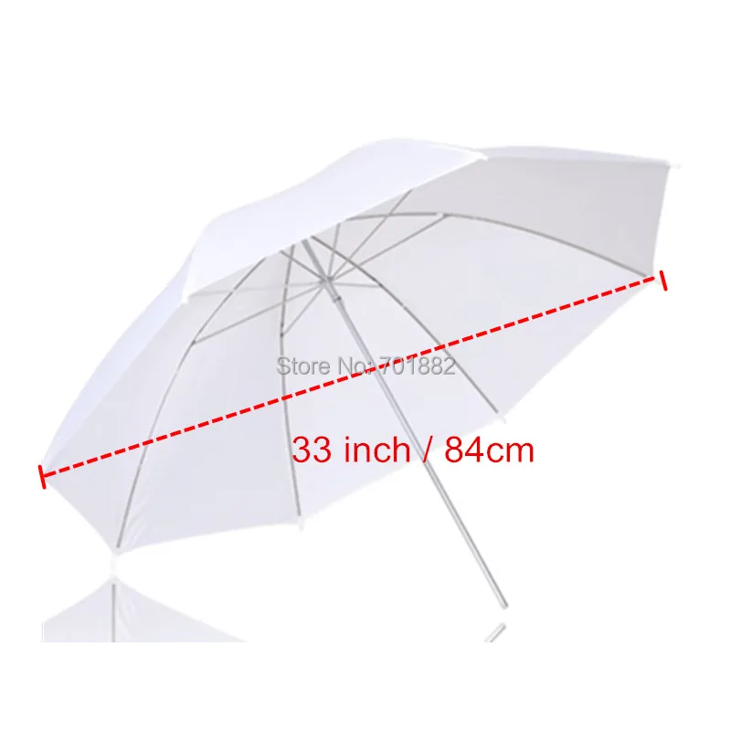 33 inch 84cm translucent white soft umbrella for flash photo studio accessories