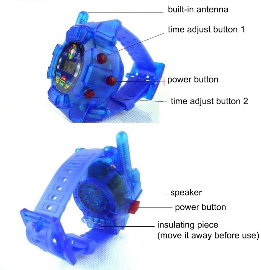 2 шт Walkie Talkie Игрушки для детей шпионские наручные часы-портативная рация детская Электроника гаджет игрушки 2 Пути Радио красный и синий