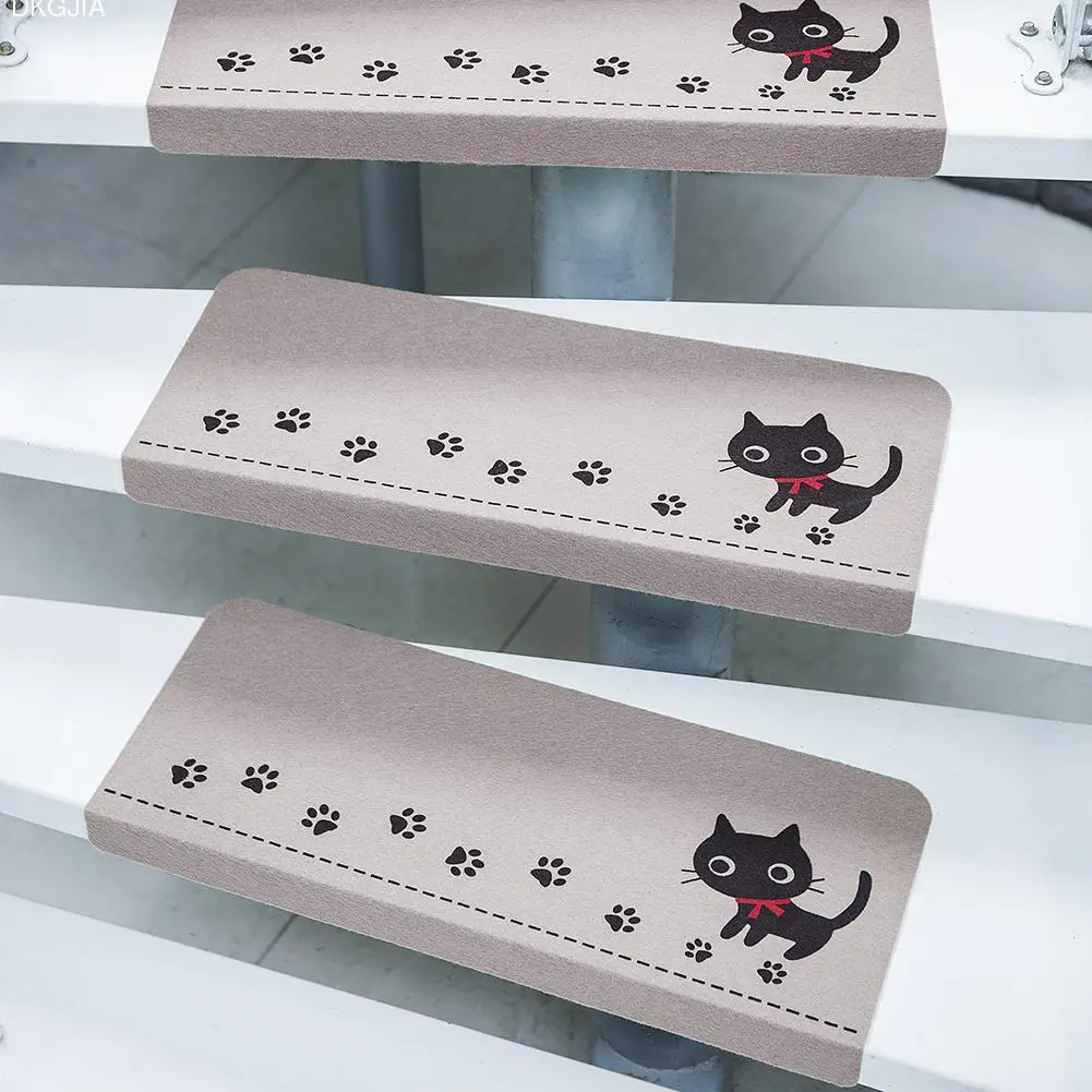 5 PCS New Home Non-slip Floor Staircase Carpets Cats Dandelion Print Claw Pattern Stair Treads Children Safety Protector Mats 5 PCS New Home Non-slip Floor Staircase Carpets Cats Dandelion Print Claw Pattern Stair Treads Children Safety Protector Mats