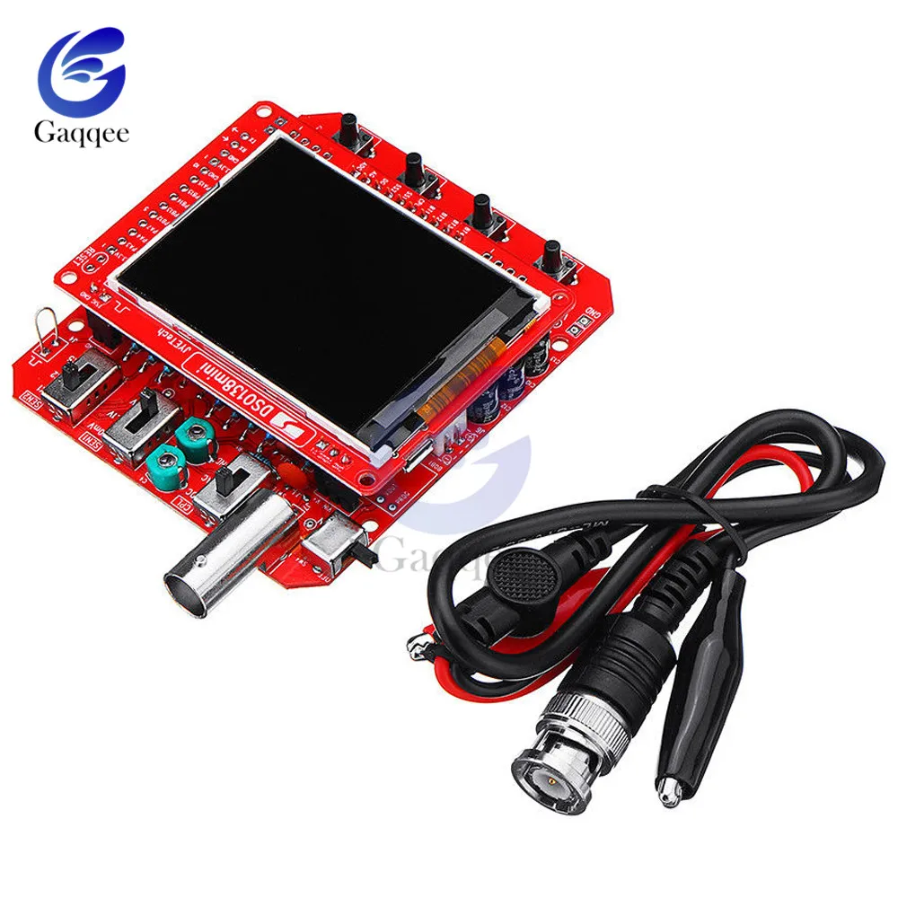 

Fully Assembled Oscilloscope DSO138 Mini 13805K Digital Oscilloscope P1011 Test Lead Male Connector to Dual Alligator Clip Probe