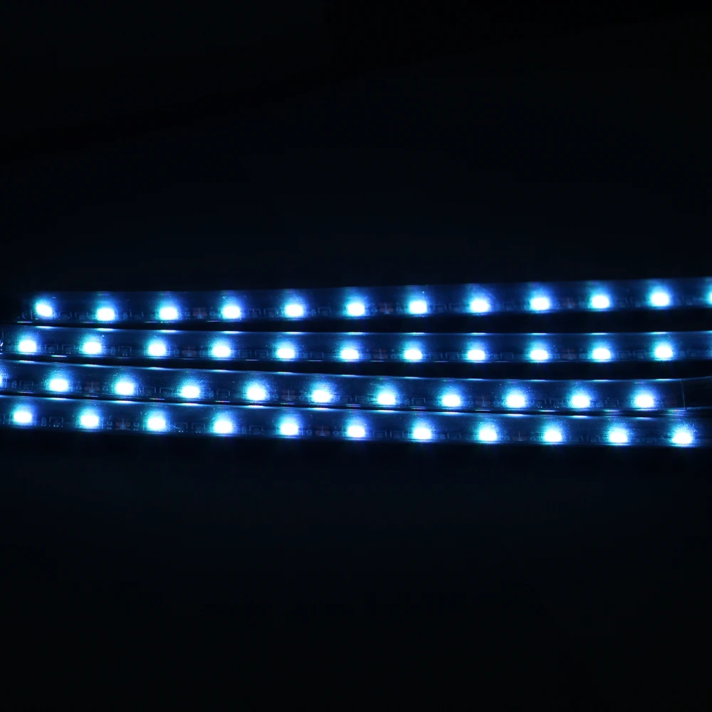 Автомобильный RGB светодиодный ленточный светильник для стайлинга автомобиля, декоративные автомобильные атмосферные лампы, автомобильный интерьерный светильник, беспроводной пульт дистанционного управления/Голосовое управление