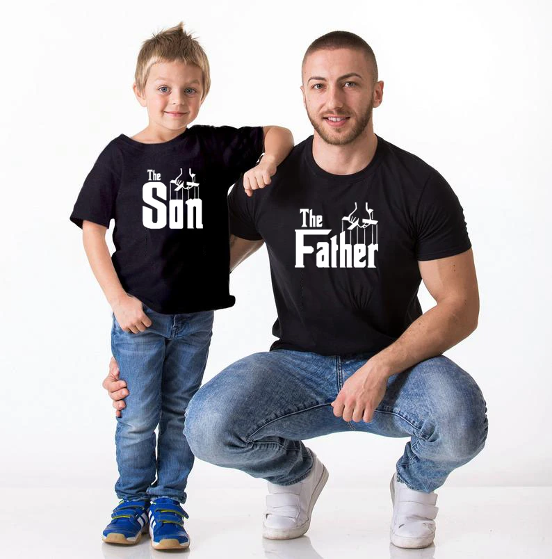 

The Son The Father Family T-Shirt Daddy and Son Tshirts Matching Oufits Dad Baby Family Look Summer T Shirt Tops Tee Clothes