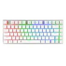 Z-88 TKL механическая клавиатура RGB светодиодный синий переключатели с подсветкой маленькая компактная алюминиевая игровая клавиатура со съемным кабелем, белый