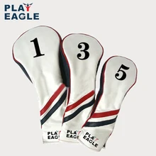 PLAYEAGLE golf Деревянные клюшки#1,3, 5 полиуретановых кожаных головных уборов пушистый Внутренний чехол для гольфа с деревянной головкой