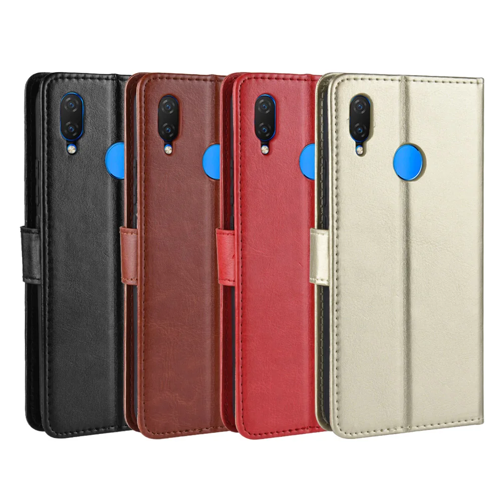 New For Huawei nova 3i Case Huawei nova3 Retro Wallet Flip Style Glossy PU Leather Cover For