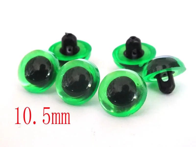 Wholesale Doll Accessories 10.5mm Plastic Eyes Can Sewing green Color 100pairs/lot