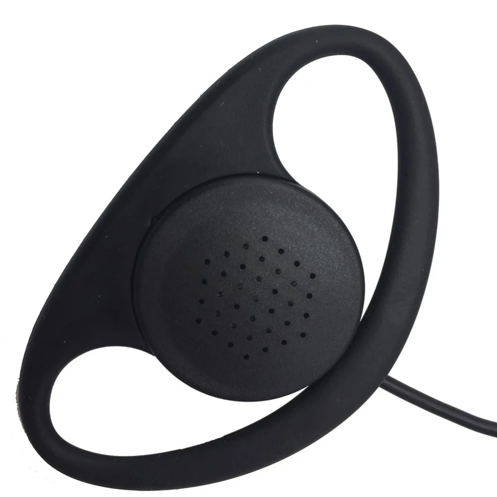3.5mm Listen Only D Shape Earpiece Earhook for ICOM Yaesu Radio with 3.5mm Mono Jack (7)