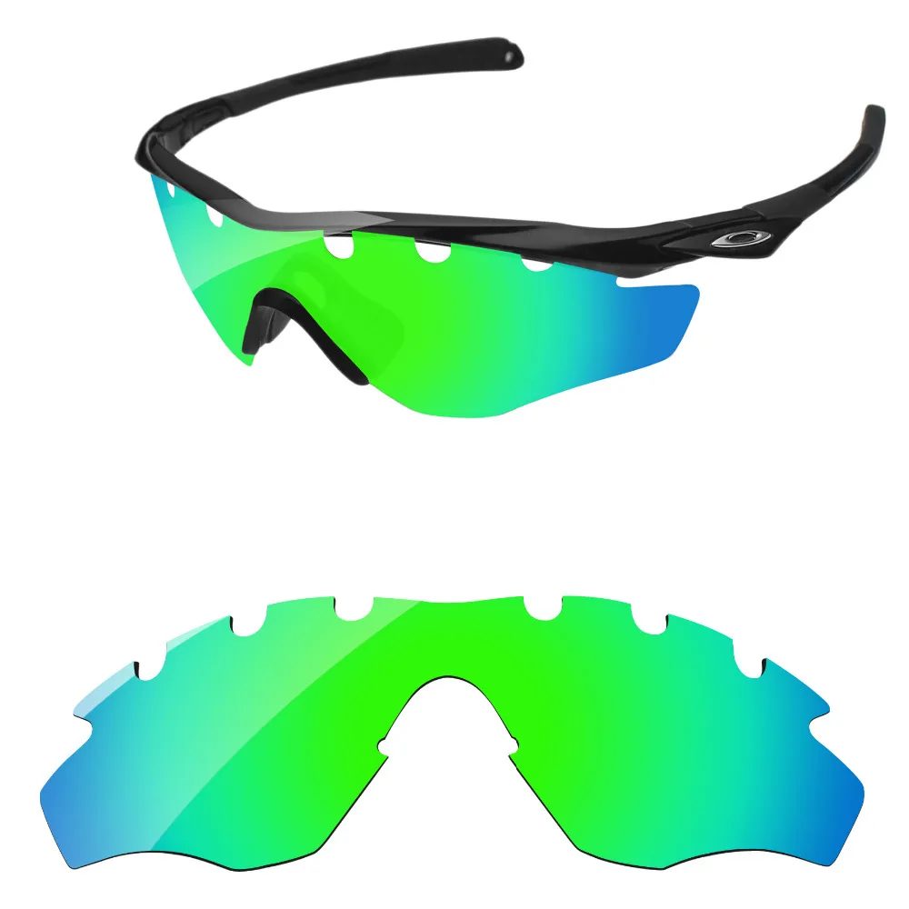 Emerald Green Mirror Polarized Replacement Lenses For M2 Frame Vented Sunglasses Frame 100 UVA