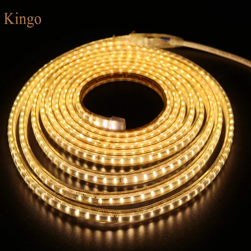_ 100 м/рулон 220 В Светодиодная лента 3014 SMD 120 светодиодов/м Гибкая веревка